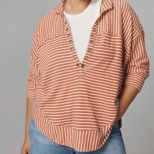 Anthropologie Spliced Henley Top